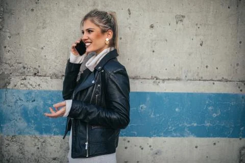 Keeping connected with friends Stock Photos