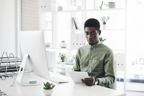 Keeping up to date with it all Stock Photos