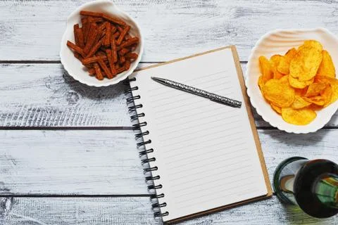 Keeping a diary concept - flat view Stock Photos