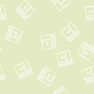 Keeping distance line vector seamless pattern sign Stock Illustration