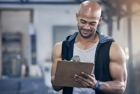 Keeping the facility up to standard for optimum usage. Shot of a muscular you Stock Photos
