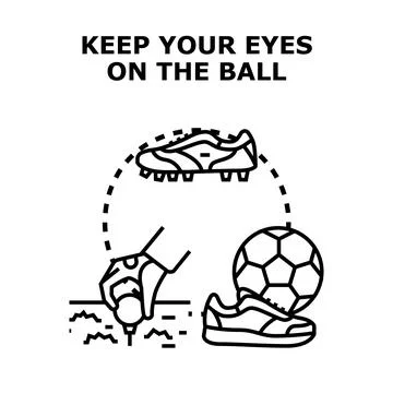 Keeping focus and attention on essential sports goals Stock Illustration