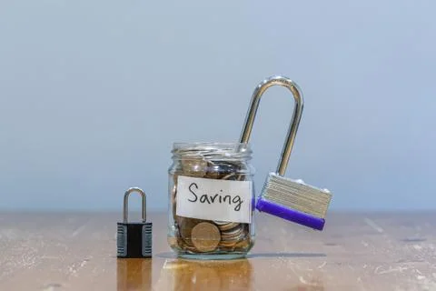 Keeping Our Saving Protected and Very Secure Stock Photos