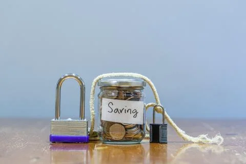 Keeping Our Saving Protected and Very Secure Foto stock