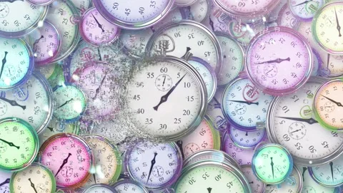 Keeping track of time motion background  Loopable Stock Footage 155986180