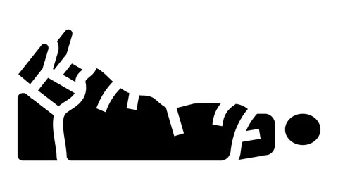 Keeping the victim warm first aid glyph icon animation Stock Footage 326143132