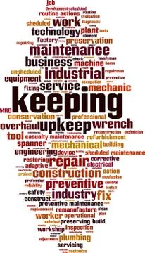 Keeping word cloud Stock Illustration