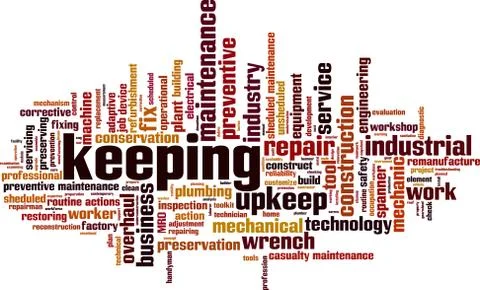 Keeping word cloud Stock Illustration