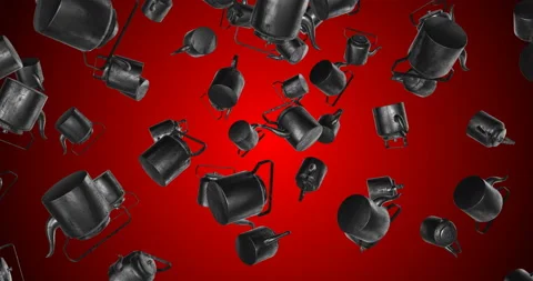 Keetles falling slow motion Video stock 236557017