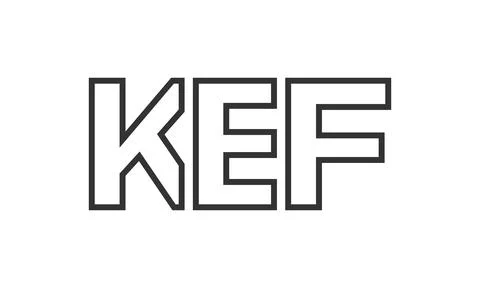 KEF logo design template with strong and modern bold text. Initial based ve.. Stock Illustration