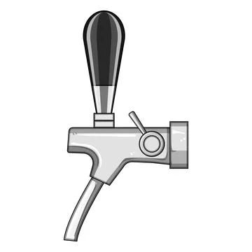 Keg beer tap cartoon vector illustration Stock Illustration