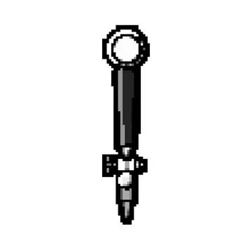 Keg beer tap handle pixel art vector illustration Illustration