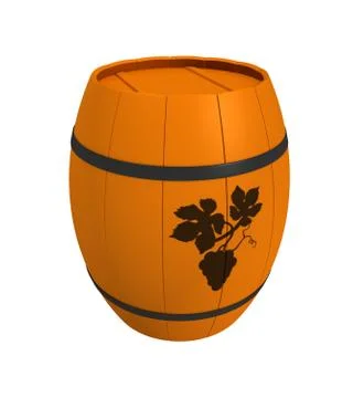 Keg with a wine # 4 Stock Illustration