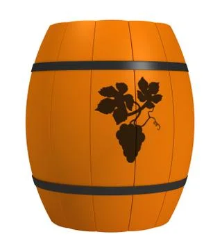 Keg with a wine # 5 Stock Illustration