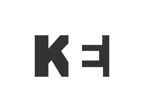 KEI logo design. Initial letter K E I bold font style for tech startups, co.. Stock Illustration