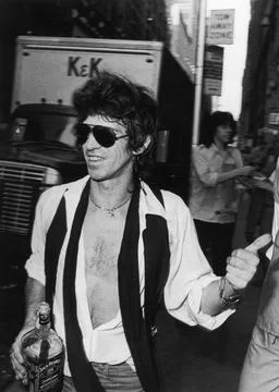 Keith Richards Outside Danceteria, New York, USA - 26 Jun 1980 Stock Photos