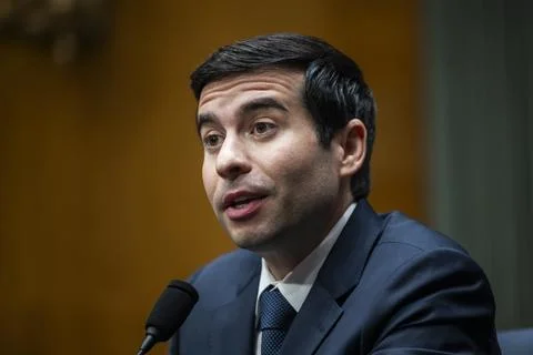 Keith Sonderling testifies during his confirmation hearing to be next US Secreta Stock Photos