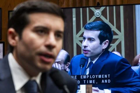 Keith Sonderling testifies during his confirmation hearing to be next US Secreta Stock Photos