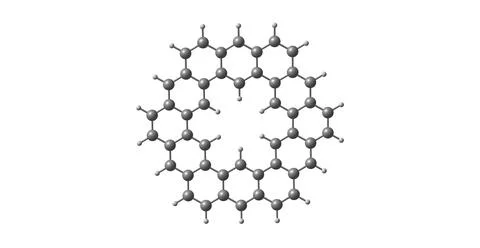 Kekulene molecular structure isolated on white Stock Illustration