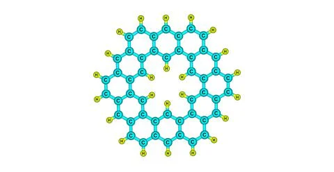 Kekulene molecular structure isolated on white Stock Illustration