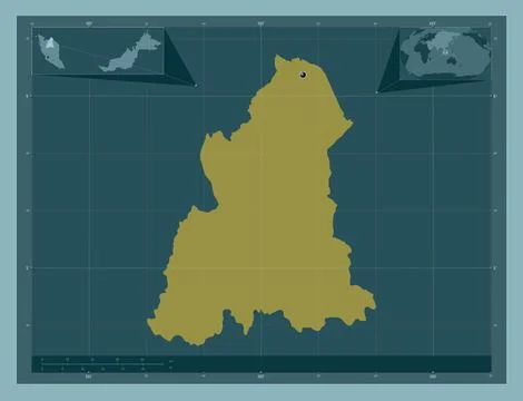 Kelantan, Malaysia. Solid color shape Stock Illustration