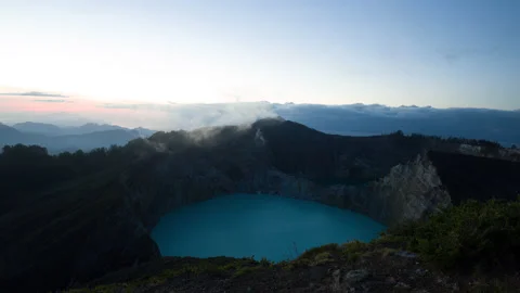 Kelimutu Timelapse Stock Footage 204951438