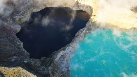 Kelimutu volcano lakes Stock Footage 311718231