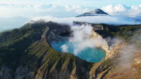 Kelimutu volcano lakes 库存影片 311718536