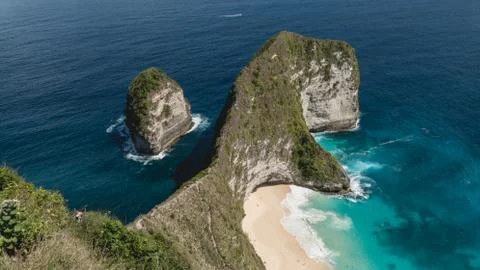 Kelingking beach in Indonesia Stock Photos