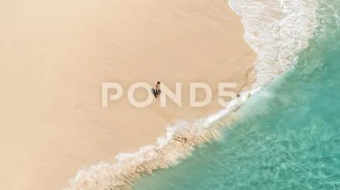 Kelingking beach in Indonesia Stock Photos