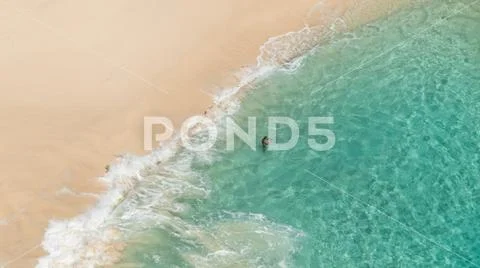 Kelingking beach in Indonesia Stock Photos
