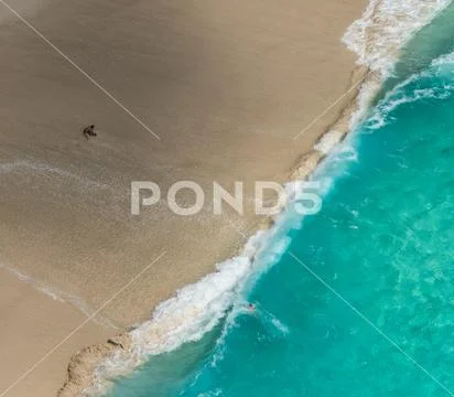 Kelingking beach in Indonesia Stock Photos