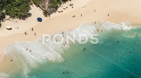 Kelingking beach in Indonesia Stock Photos
