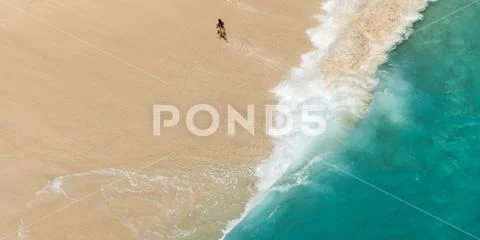 Kelingking beach in Indonesia Stock Photos