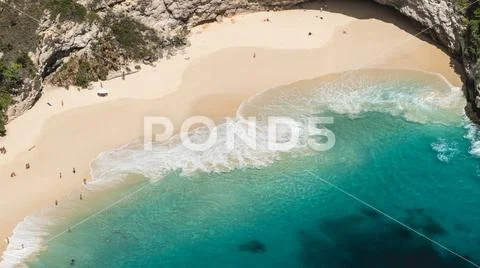 Kelingking beach in Indonesia Stock Photos