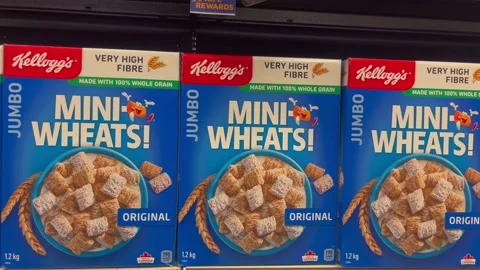 Kellogg's Original Mini Wheats Stock-Footage 230064121