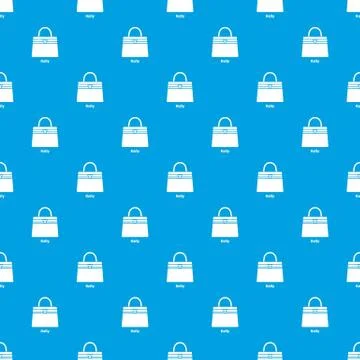 Kelly bag pattern seamless blue Illustrazione stock