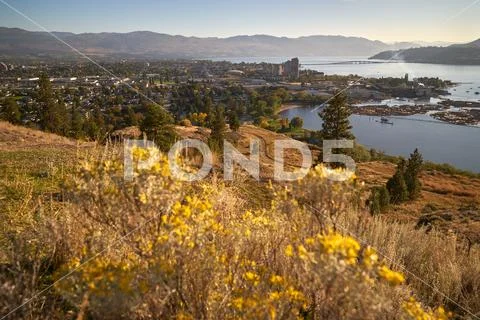 Kelowna British Columbia High Angle View Stock Photos