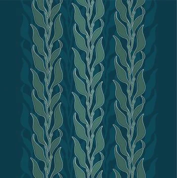 Kelp seaweed pattern Stock Illustration