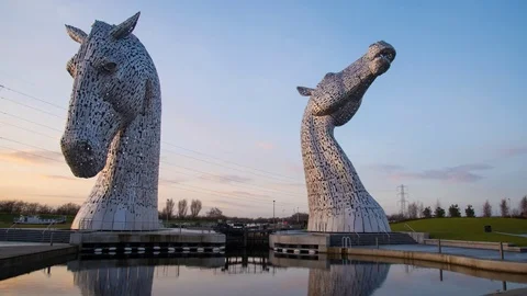 The Kelpies by Andy Scott Stock Footage 70552306