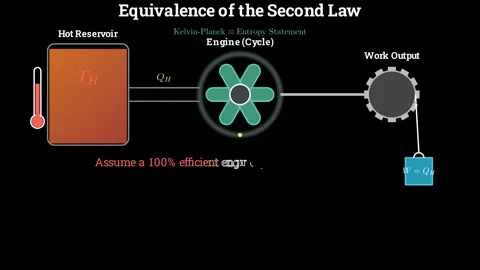 Kelvin Planck To Entropy (Equivalence of the second law) Stock-Footage 336632520