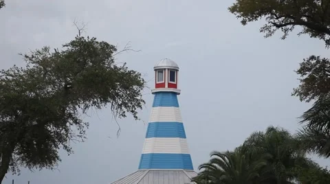 Kemah Lighthouse in the lighthouse district. Stockbeeldmateriaal 66245556