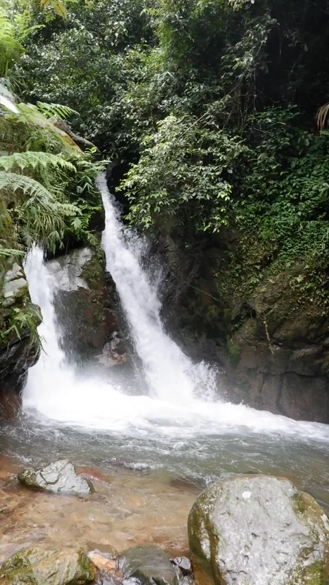 Kembar Waterfall Stock Footage 242970388