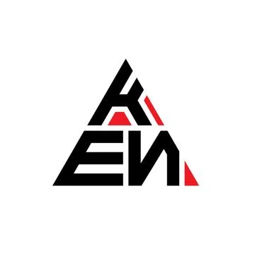 KEN triangle letter logo design with triangle shape. KEN triangle logo desi.. Stock Illustration