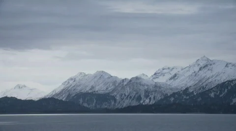 Kenai Mountain Range Stock Footage 352297