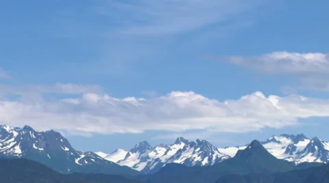 Kenai Mountains and Cloudlapse 1b Stock Footage