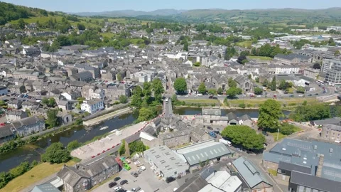 Kendal in Cumbria by drone Stock Footage 281262377