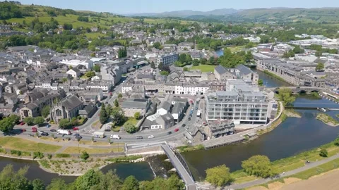 Kendal in Cumbria by drone Stock Footage 281262389