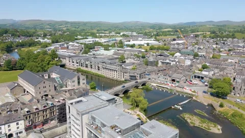 Kendal in Cumbria by drone Stock Footage 281262493