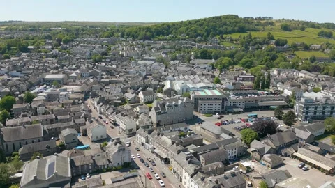 Kendal in Cumbria by drone Stock Footage 281262494